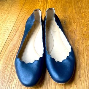 Chloe scallop ballet flats
